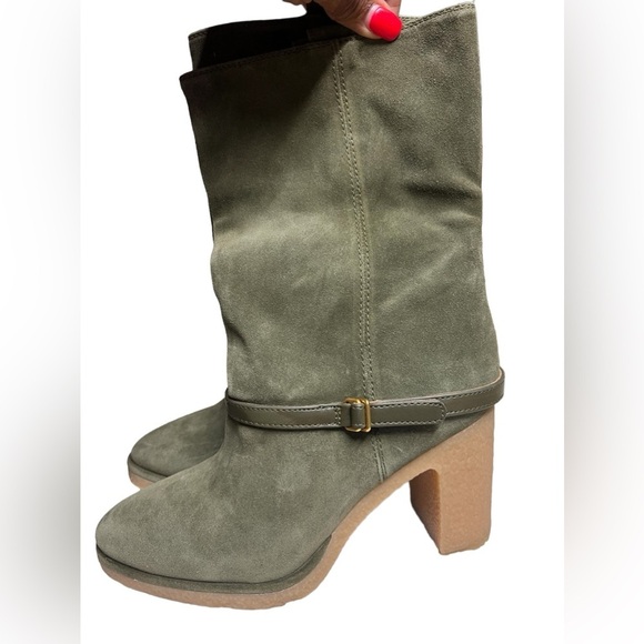 NWT Franco Sarto Paxton Suede Olive Boot 8.5 - Picture 14 of 15